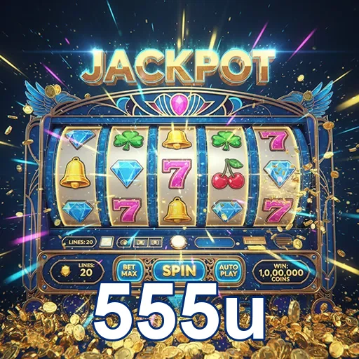 Imagem de slots de cassino do 555u, site de jogos de azar online, com foco em entretenimento e apostas.